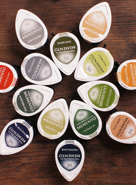 月猫MEMENTO水性染料印泥日本Tsukineko水滴反抗色晕染鲜艳速干MD