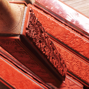 JudiKins擀面杖超长立体印章美国四面边缘装饰纸花底纹贺卡纸图章