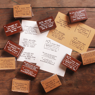 复古打字机字体英文字母片段DIY拼贴印章/橡芽塔装饰素材手帐叙语