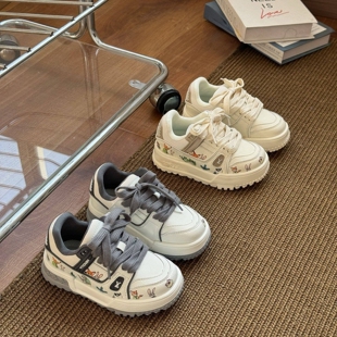 2026春季新款儿童胖丁鞋子男童板鞋休闲小白鞋女童厚底运动鞋防滑