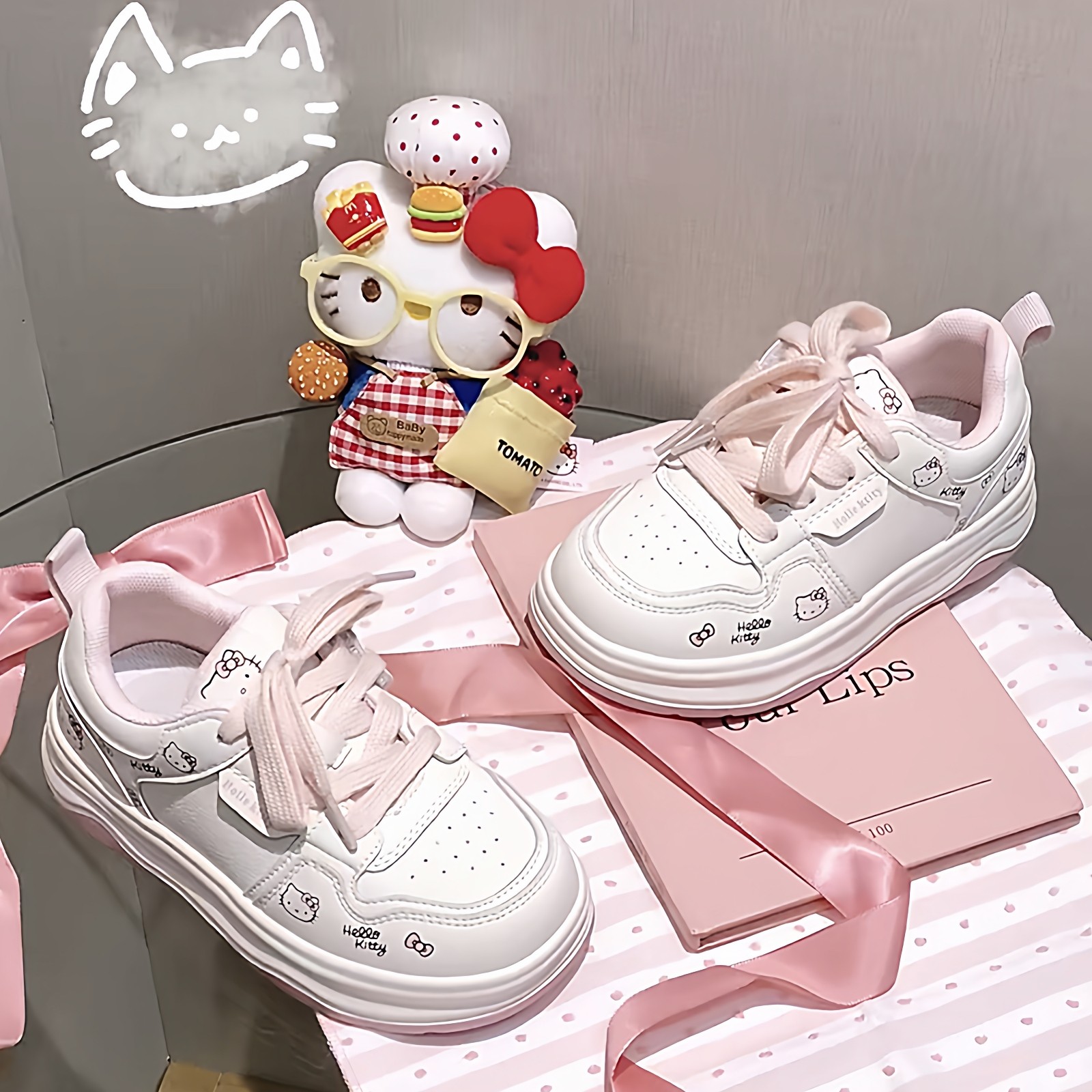 kitty猫女童鞋子儿童运动鞋2026春季新款女孩小白鞋轻便板鞋大童,童鞋/婴儿鞋/亲子鞋,运动鞋,淘宝优惠券,粉丝福利购,淘宝优惠卷