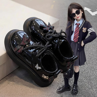 女童公主鞋2026春秋新款儿童黑色演出鞋子英伦风配裙子皮鞋乐福鞋