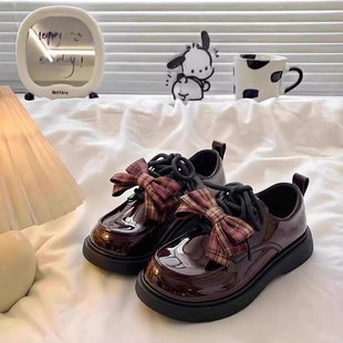 女童皮鞋2026春季新款儿童公主鞋蝴蝶结小女孩英伦风乐福鞋配裙子