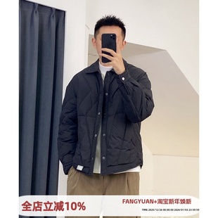 上衣 翻领外套舒适轻便保暖冬装 轻薄羽绒服男秋冬新款 潮流宽松男士