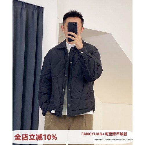 潮翻领休闲羽绒服轻便舒适不臃肿