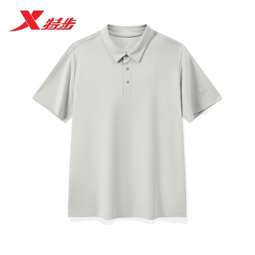 特步男子短袖POLO衫2024夏季新款简约百搭休闲短袖衫976229020062