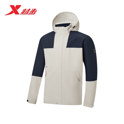 特步火烬薪传梭织厚外套冬季健身运动上衣训练夹克男976429160149