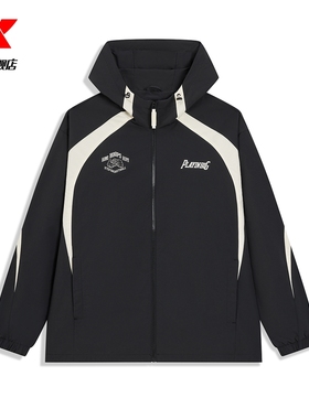 特步PLAYIN BIG双层风衣外套男款2025年春季新款夹克975129150183