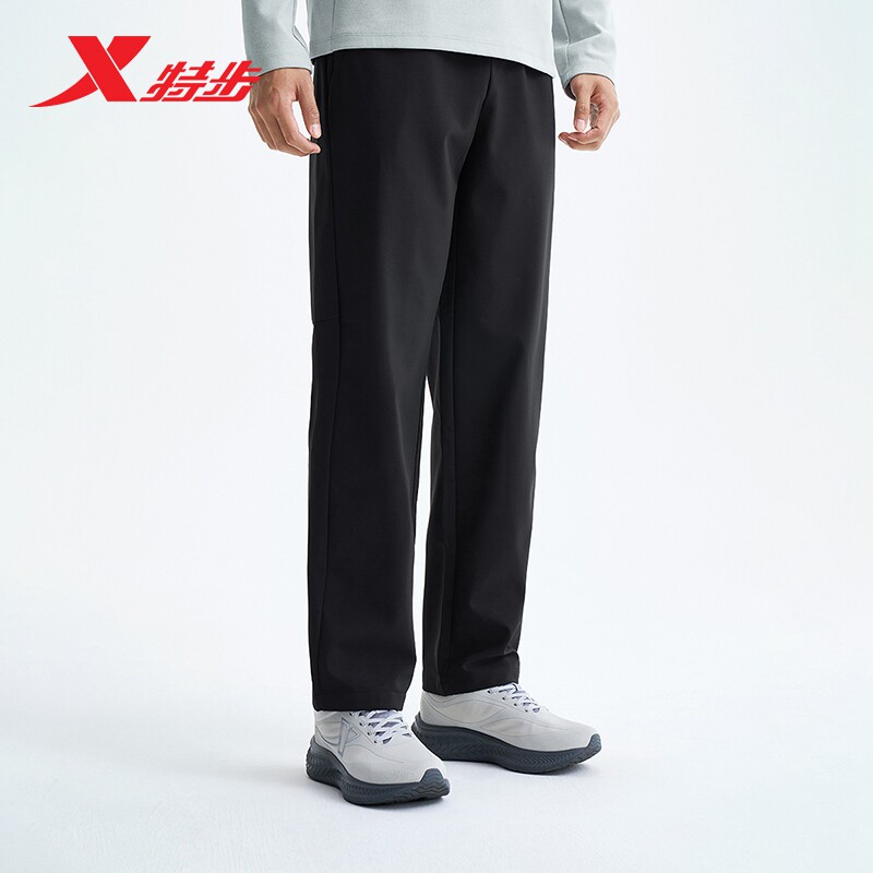 特步2025年秋冬季梭织运动长裤男款运动裤975329980097