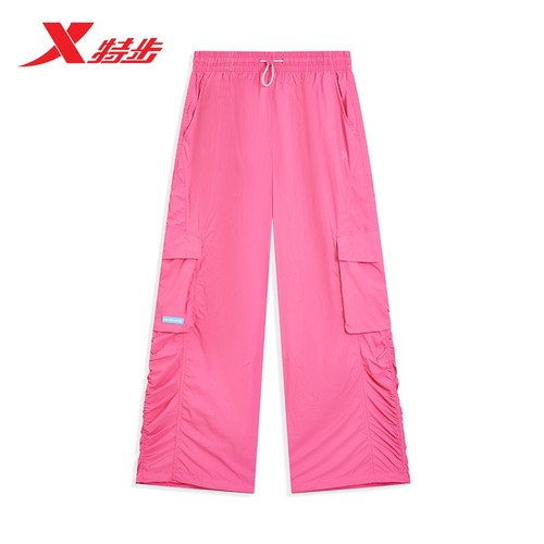 特步运动裤女2025夏季新款宽松时尚百搭女子运动裤975228560488