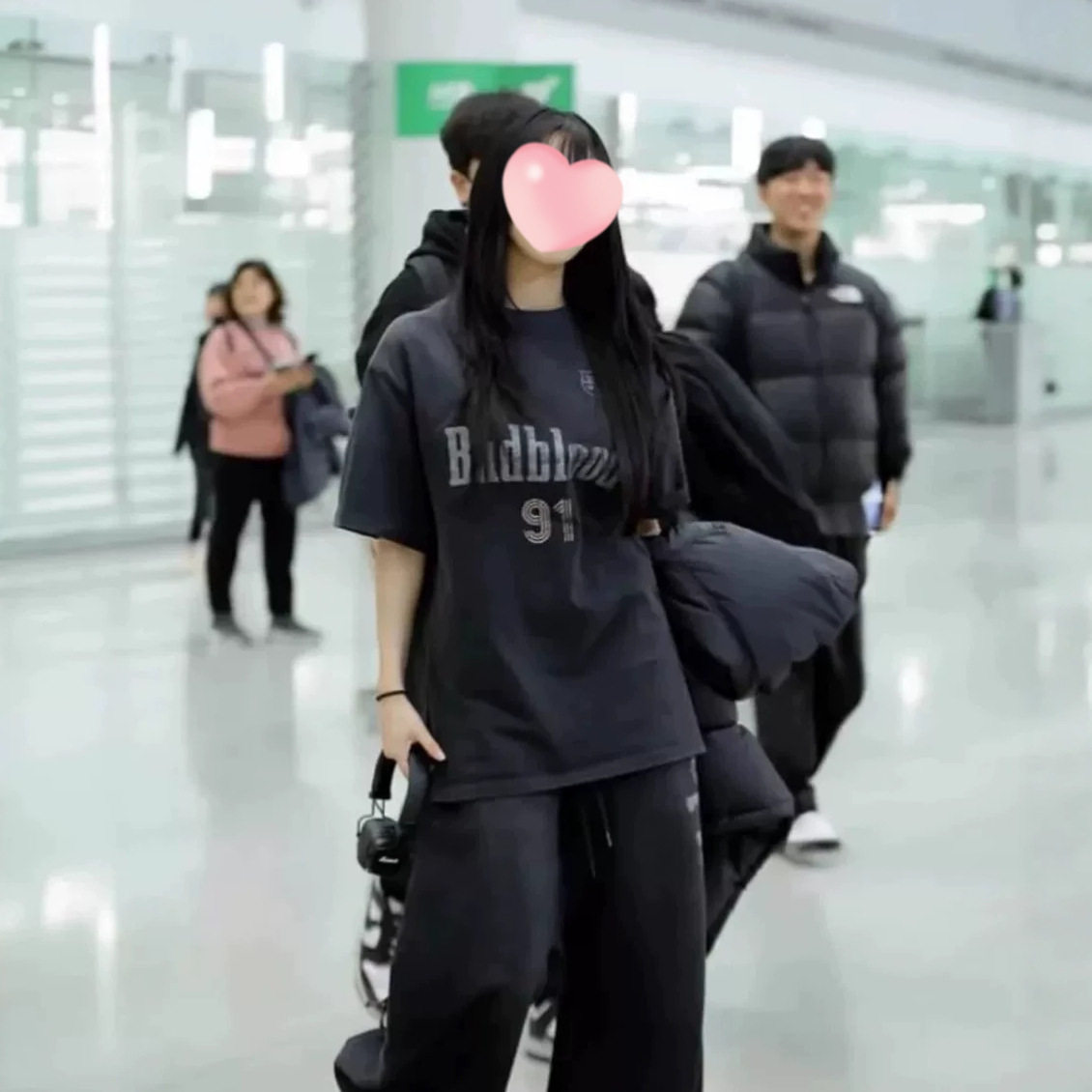 韩系 礼志宣仪同款 美式复古水洗做旧印花宽松短袖T恤