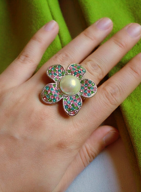 花瓣设计师作品风戒指