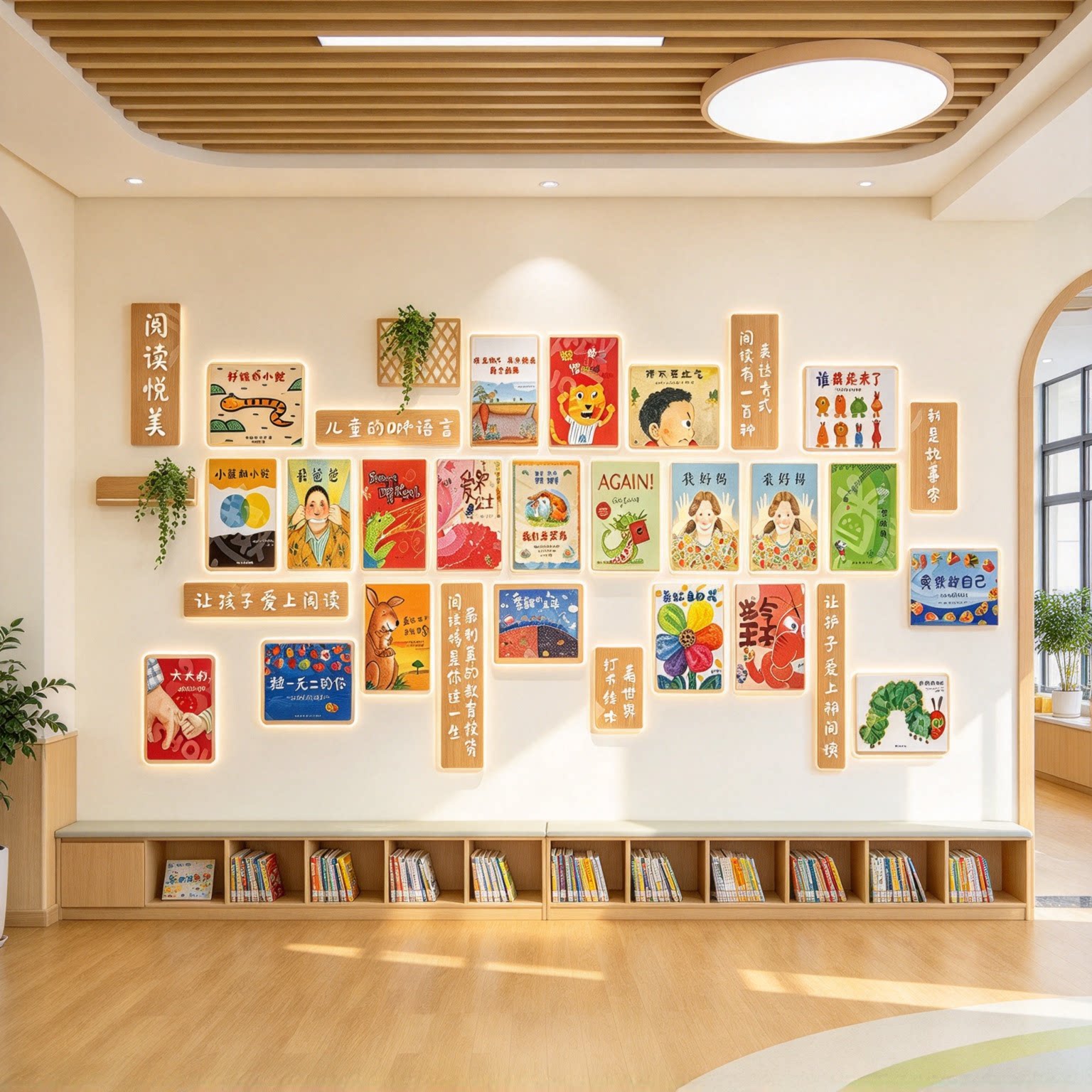 幼儿园环创阅读绘本展示墙定制