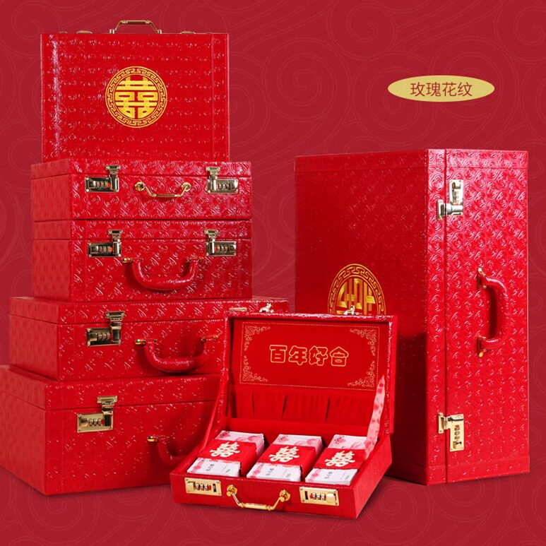 彩礼钱盒子高档订婚陪嫁箱图片