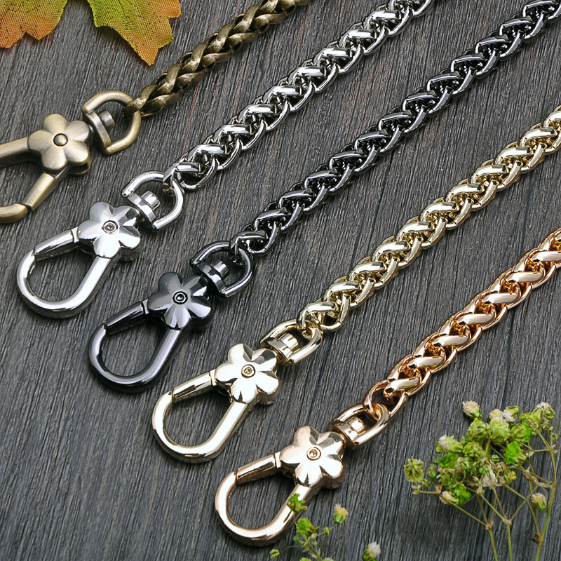 8mm 灯笼链子配花扣麻花圆链金属包带包包链属包带包配件链条配件