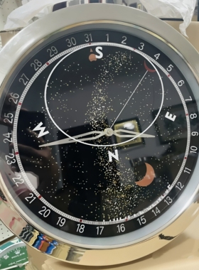 创意挂钟黑色星空表盘+金色边框表盘直径40cm