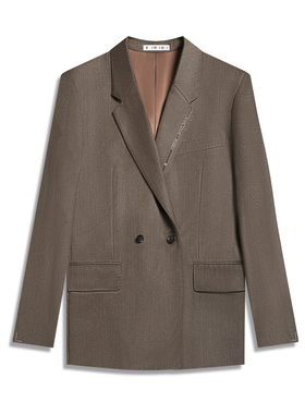 VIVIIVII SCABAL Covert羊毛骑兵尼外布边宽肩现代剪裁西服