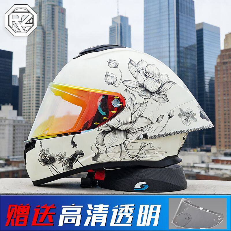 ORZ百花齐放摩托车头盔男机车全盔女四季通用R50S春夏3c认证摩雷