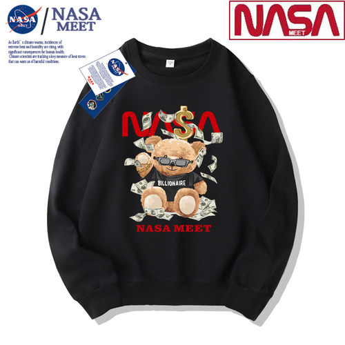 NASA联名款卫衣男保暖情侣款官方重磅秋冬季连帽宽松潮牌外套男潮