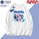 NASA 潮流宽松卫衣纯色百搭内搭打底衫 MEET潮牌纯棉长袖 t恤男秋季