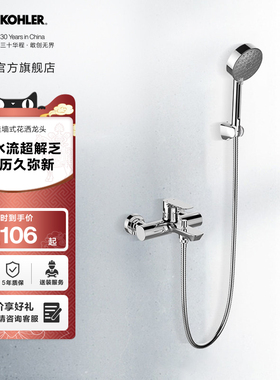科勒挂墙式浴缸龙头小户型冷热淋浴龙头花洒利奥25107