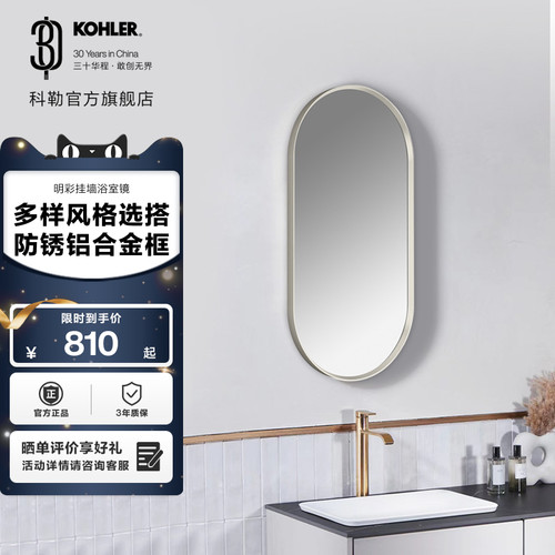 科勒彩卫生间镜柜美妆镜