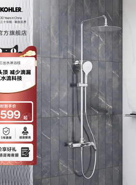 科勒利奥三出水家用卫生间淋浴花洒305mm顶喷26241