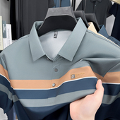 翻领polo衫 2025男士 轻奢上衣 冰丝凉感短袖 T恤中年爸爸装 夏季 新款