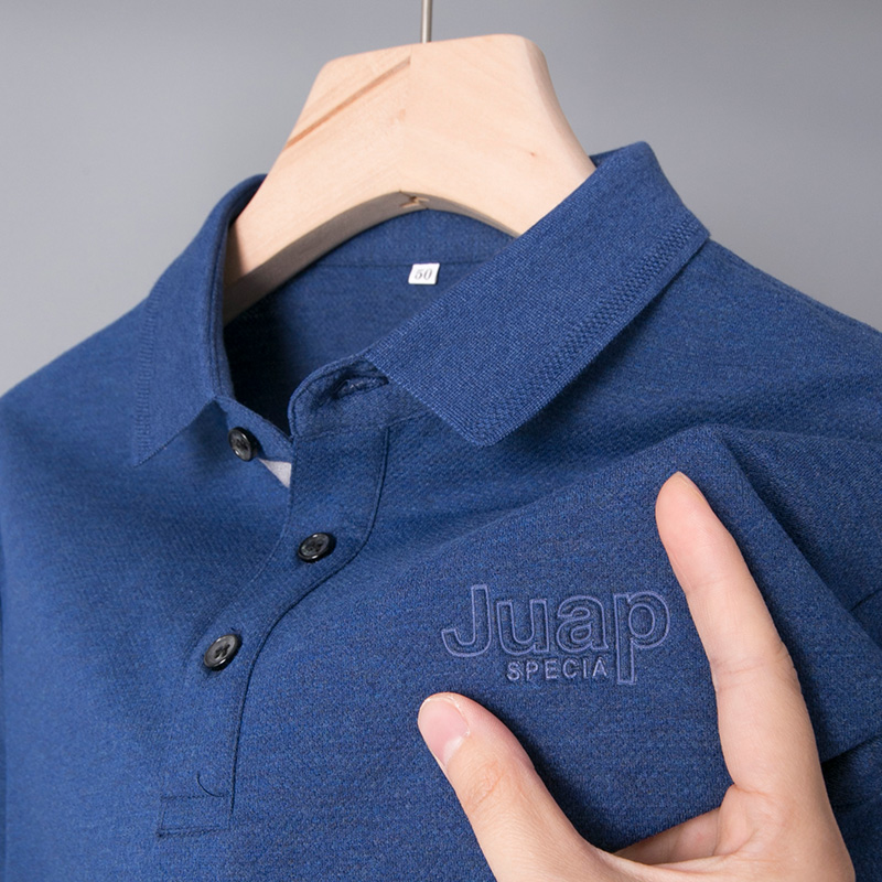 男士短袖t恤冰丝纯色中年爸爸