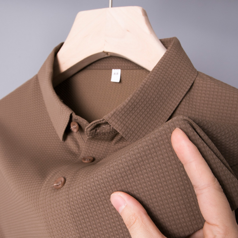 中年男士短袖t恤网眼爸爸夏装