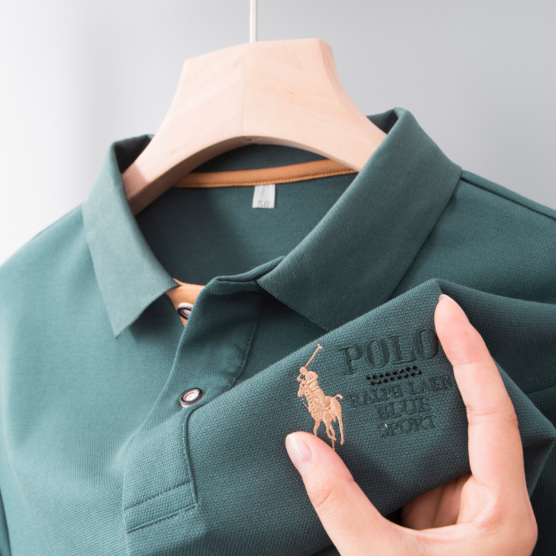 中年爸爸秋装新款上衣长袖T恤