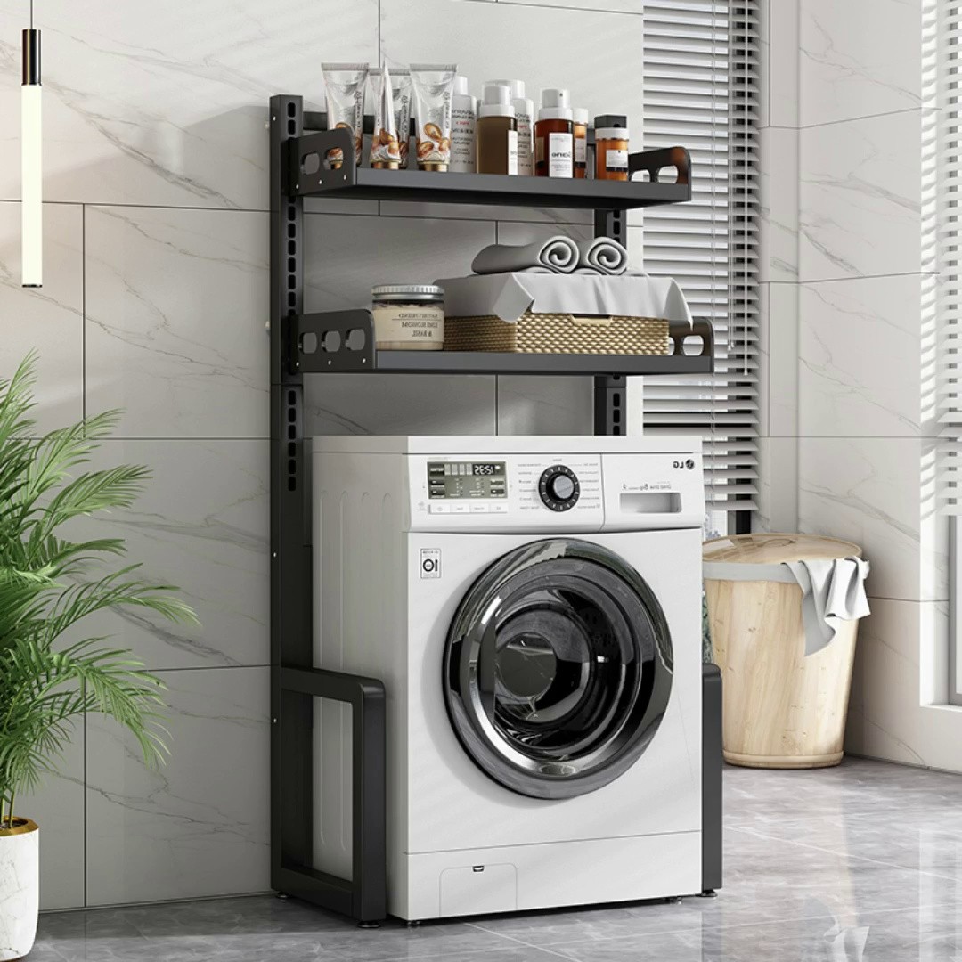 物品架置物架冰箱柜洗衣机上方置物架落地多功能可调节铁架储物柜