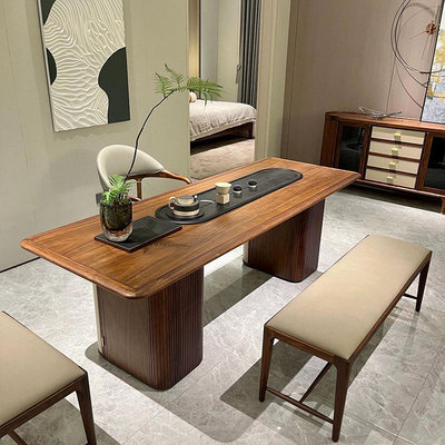 新中式实木榫卯茶桌茶台