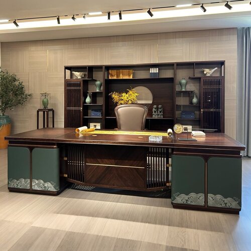 新中式实木大班台老板桌