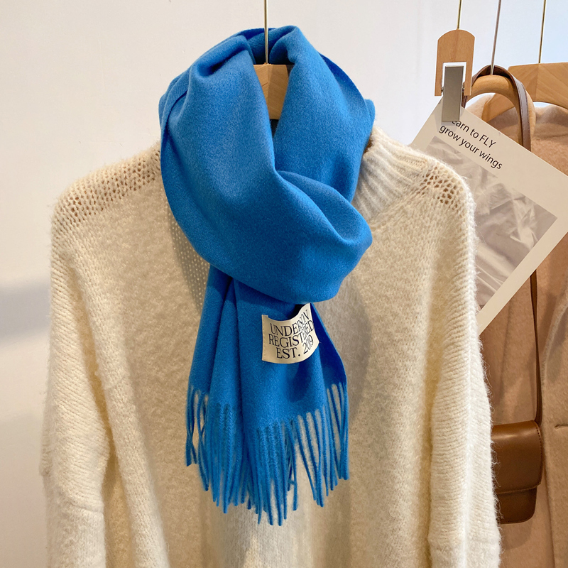 克莱因蓝围巾2025网红新款女冬季韩版学生纯色保暖围脖男披肩礼物,服饰配件/皮带/帽子/围巾,围巾/丝巾/披肩,淘宝优惠券,粉丝福利购,淘宝优惠卷