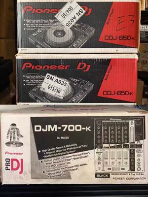 先锋Pioneer CDJ850打碟机一对+DJM700混音台带原包装现货