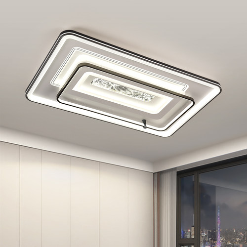 2025年新款客厅吸顶灯现代简约大气LED长方形大厅主灯餐厅灯智能