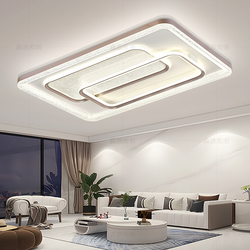 2025年新款客厅吸顶灯现代简约轻奢水晶砂卧室灯餐厅语音全屋灯具