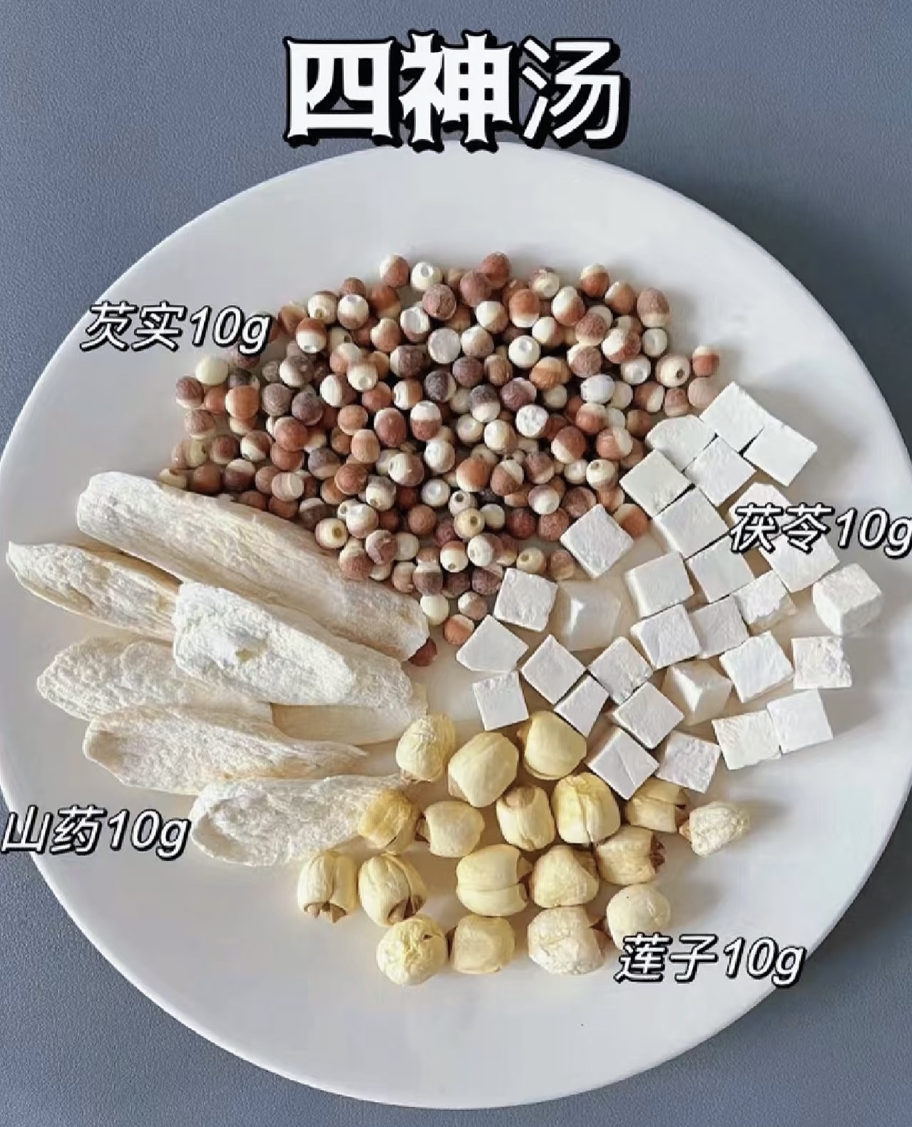 灵蕴堂儿童健脾胃养生煲汤料四神汤道地产区原料包,足量40克装