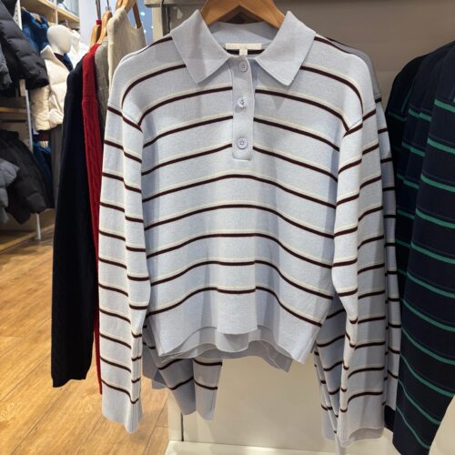 POLO领条纹针织衫2026春季新款