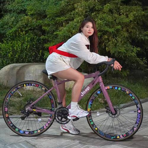 Jeep吉普公路自行车成人男女学生变速碟刹铝合金运动代步车-RS770