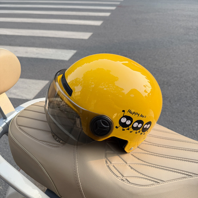 3c认证电动车头盔简约男女款四季通用轻便摩托车安全帽防晒半盔