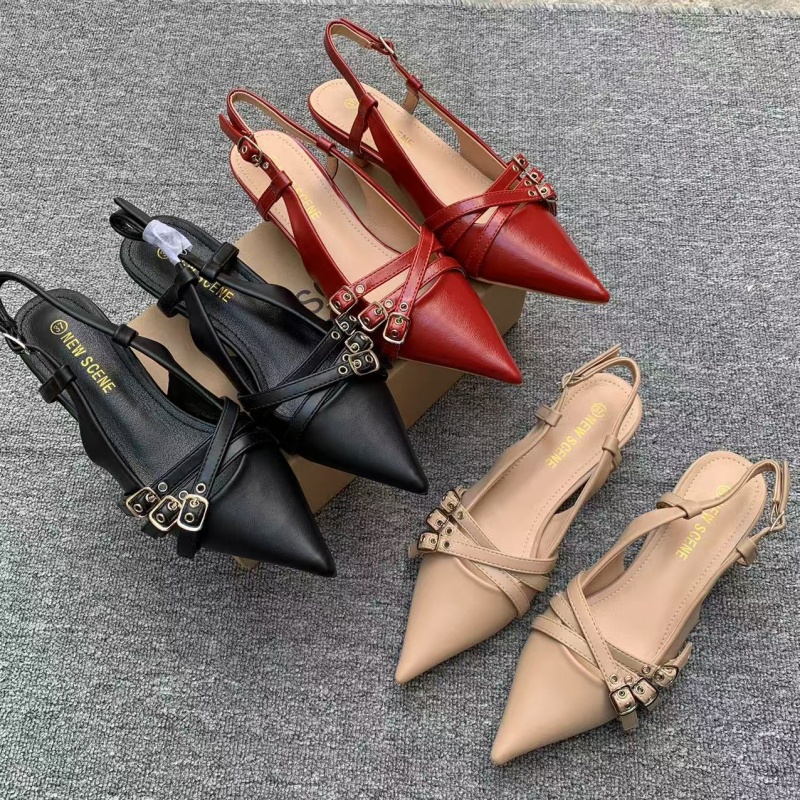 春夏季细跟鞋复古法式气质玛丽珍