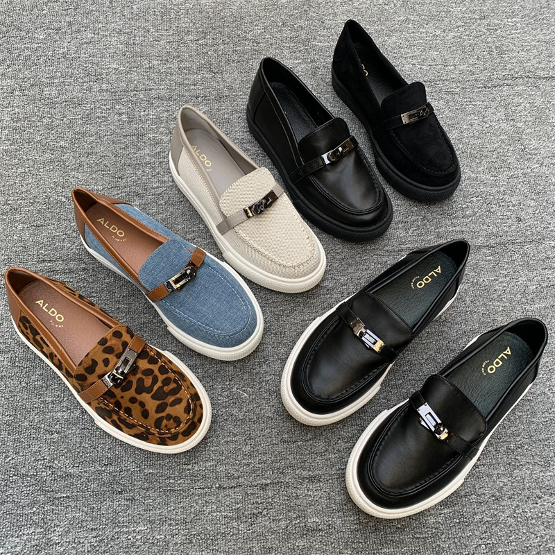 外贸爆款热卖金属搭扣车轮底乐福鞋女一脚蹬休闲百搭圆头平底单鞋,女鞋,浅口单鞋,淘宝优惠券,粉丝福利购,淘宝优惠卷