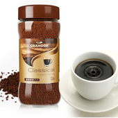 意式 德国进口美式 无蔗糖添加冷冲 速溶黑咖啡粉200g瓶装 格兰特经典