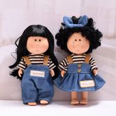 条纹T恤牛仔裤 西班牙Mia土豆娃服24厘米mia公仔换装 仅衣服 新款
