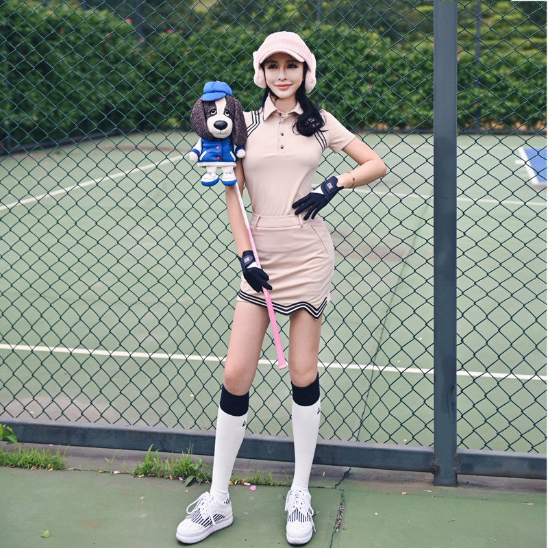 2019夏季新款女装高尔夫运动条纹翻领polo上衣+半身裙裤套装|ruв категории Женская одежда, костюм/студенты школьную форму/обмундирования, досуг, спортивный костюм - от Buy2taobao.com для оказания профессиональной услуги покупки агента Taobao