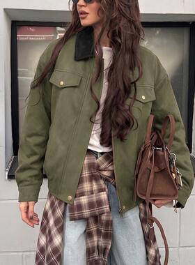 2026春秋新款慵懒风短款夹克女