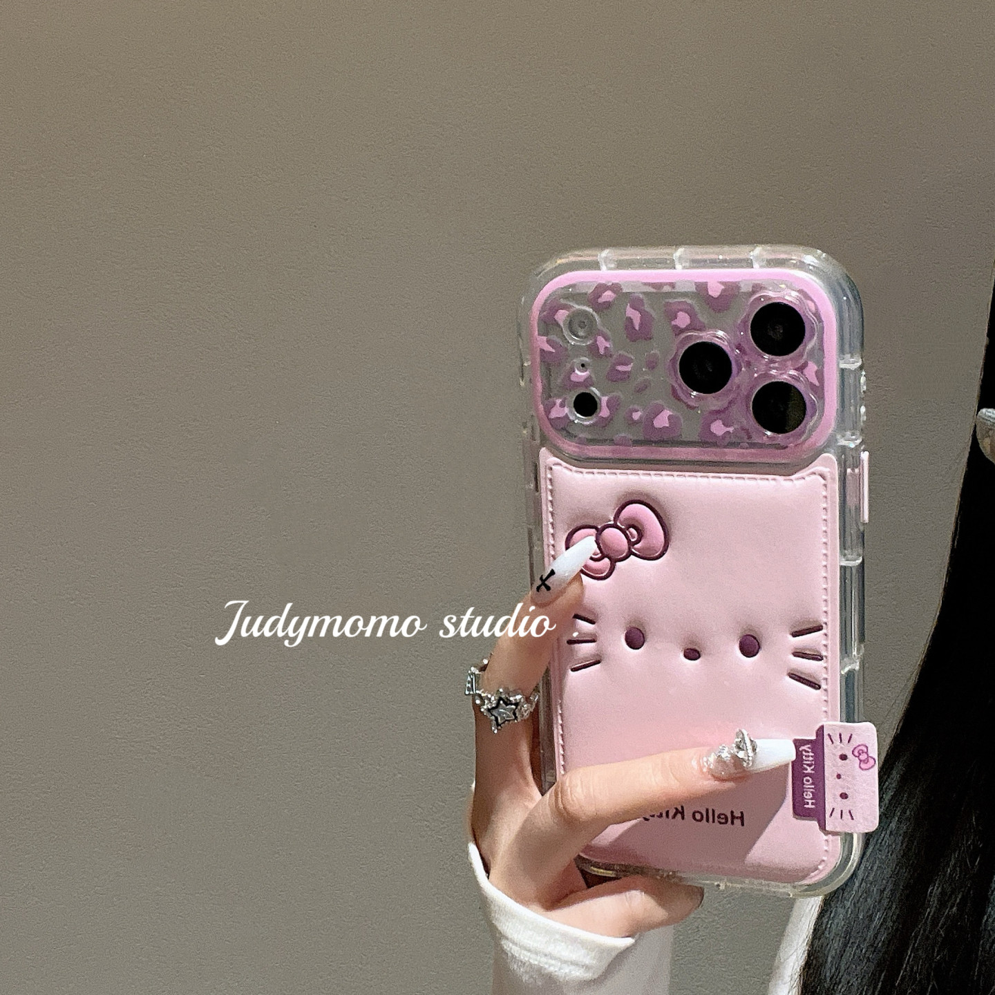 韩系ins粉KT猫豹纹压褶工艺适用iPhone17手机壳新款16promax苹果17pro防摔全包15少女可爱14软壳,3C数码配件,手机保护套/壳,淘宝优惠券,粉丝福利购,淘宝优惠卷