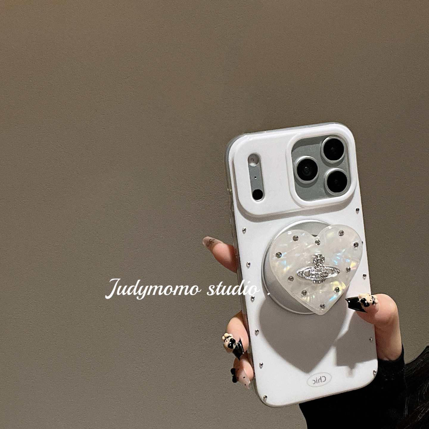 韩国ins气质白闪钻爱心小众支架适用iPhone17/16promax新款手机壳15苹果14磁吸防摔套17少女,3C数码配件,手机保护套/壳,淘宝优惠券,粉丝福利购,淘宝优惠卷